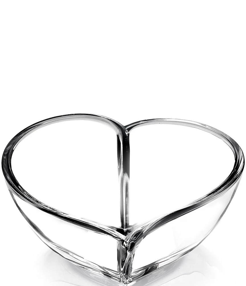 Orrefors Large Crystal Heart Candy Bowl