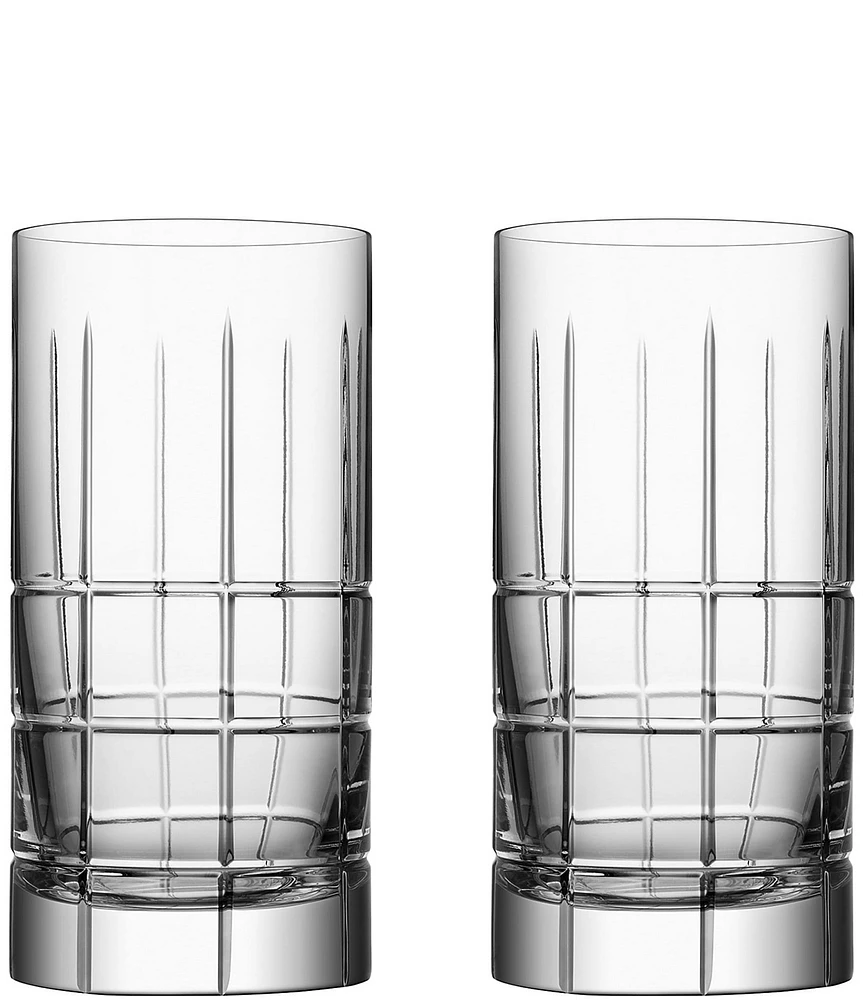 Orrefors Street Crystal Highball, Set of 2