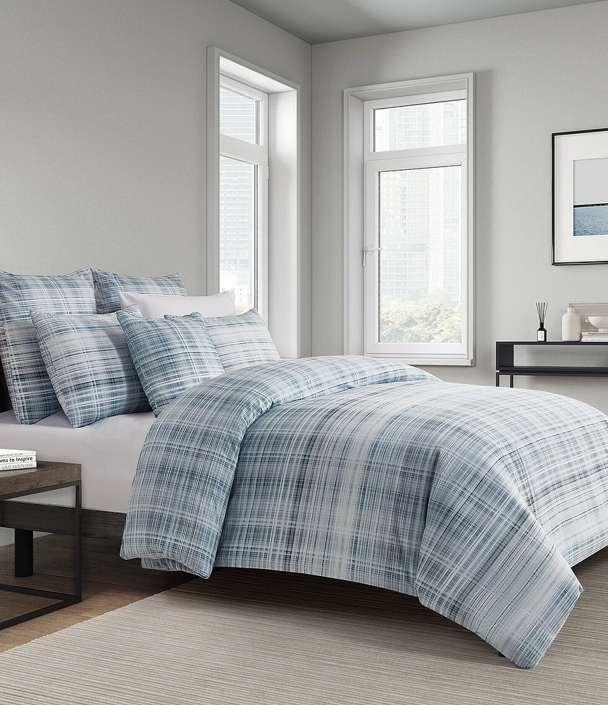 Oscar/Oliver Pascal Mini-Plaid Duvet Cover Mini Set