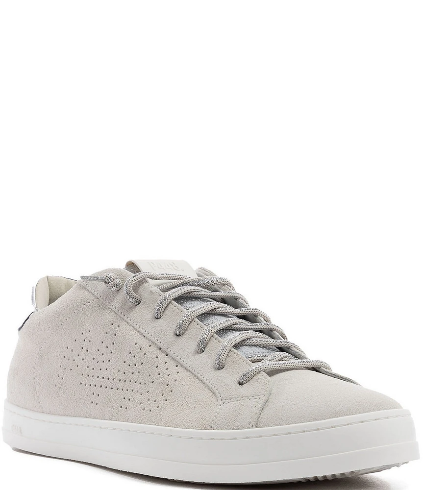 P448 John Suede Metallic Lace Up Sneakers