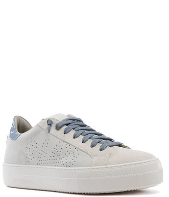 P448 Thea Leather Platform Sneakers