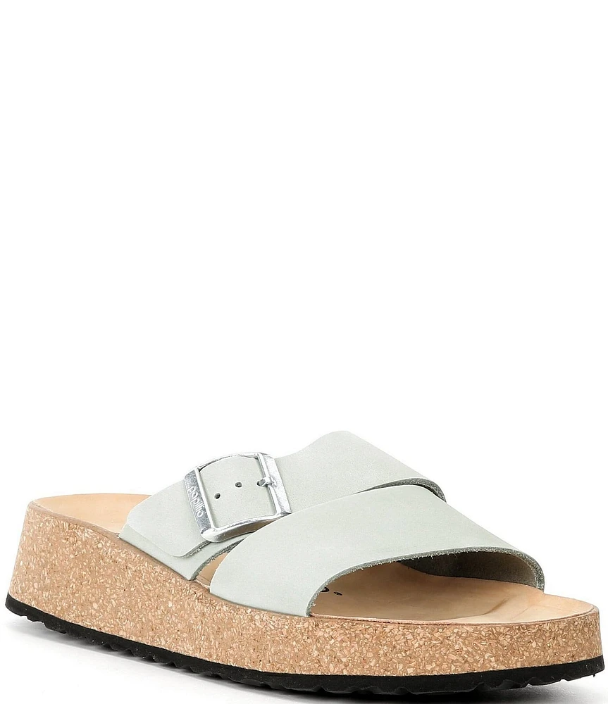 Papillio by Birkenstock Almina Nubuck Platform Slide Sandals