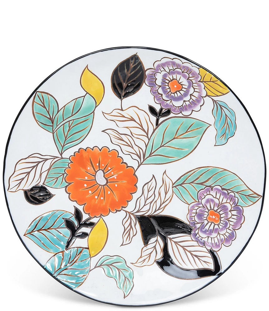 Park Hill Poppy Garden Stoneware Dinner Plate