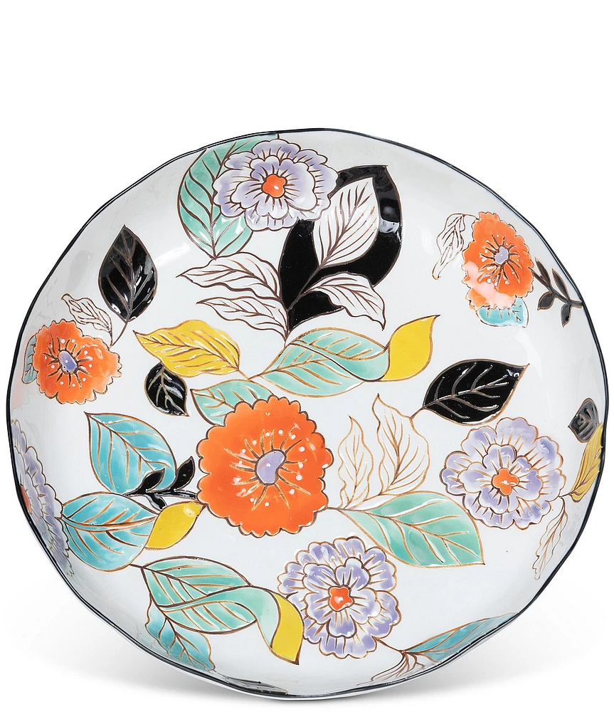 Park Hill Poppy Garden Stoneware Serving Plate