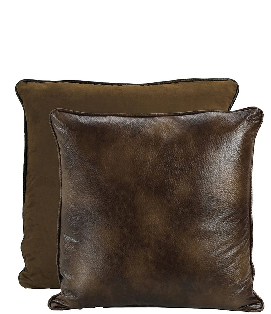 HiEnd Accents x Paseo Road Vegan Leather Reversible Euro Sham with Insert