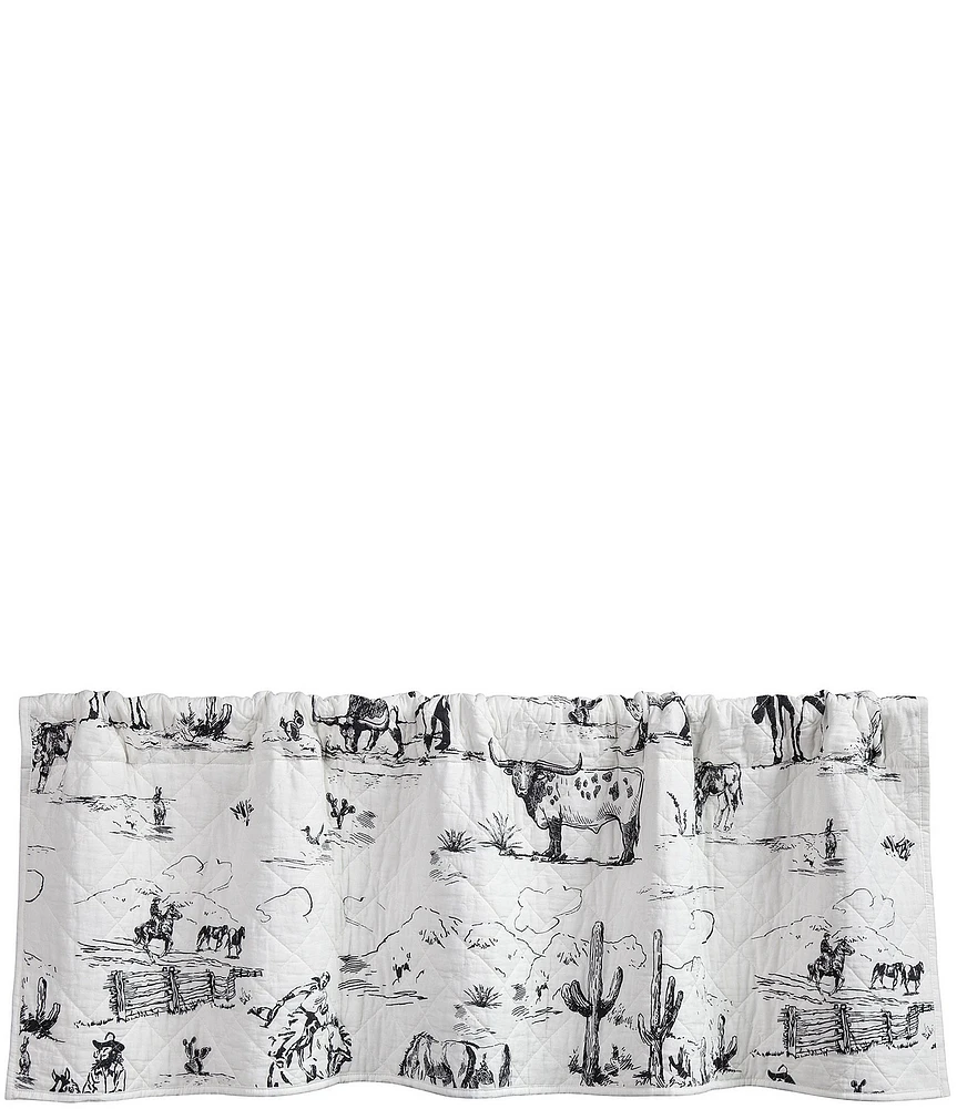 HiEnd Accents x Paseo Road Ranch Life Western Quilted Reversible Window Valance