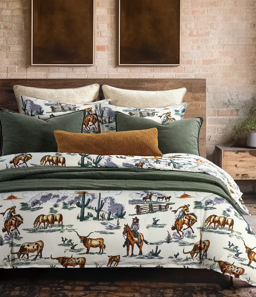 HiEnd Accents x Paseo Road Ranch Life Western Reversible Duvet Cover Mini Set