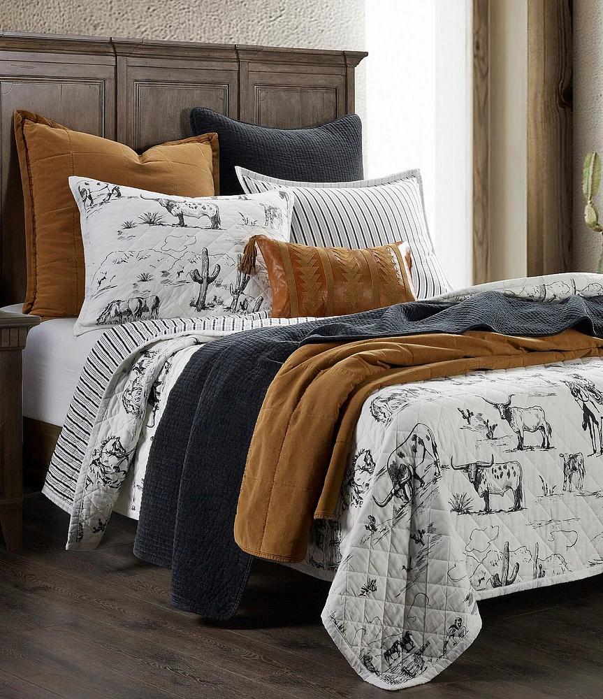 HiEnd Accents x Paseo Road Ranch Life Western Toile Reversible Quilt Mini Set