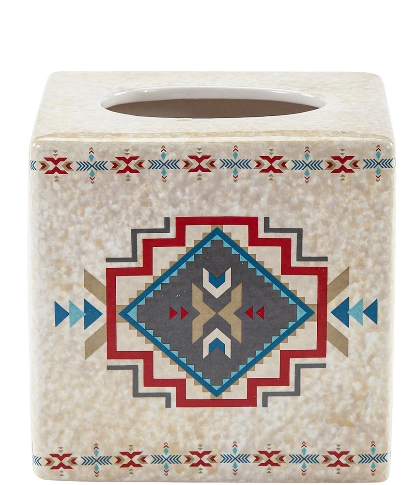 HiEnd Accents x Paseo Road Spirit Valley Southernwestern Inspired Ceramic Tissue Box Cover