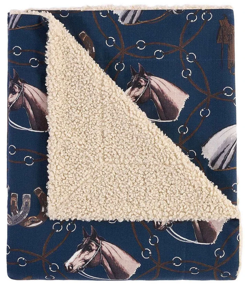 HiEnd Accents x Paseo Road Tasha Polizzi Collection Saratoga Western Teddy Cozy Throw Blanket