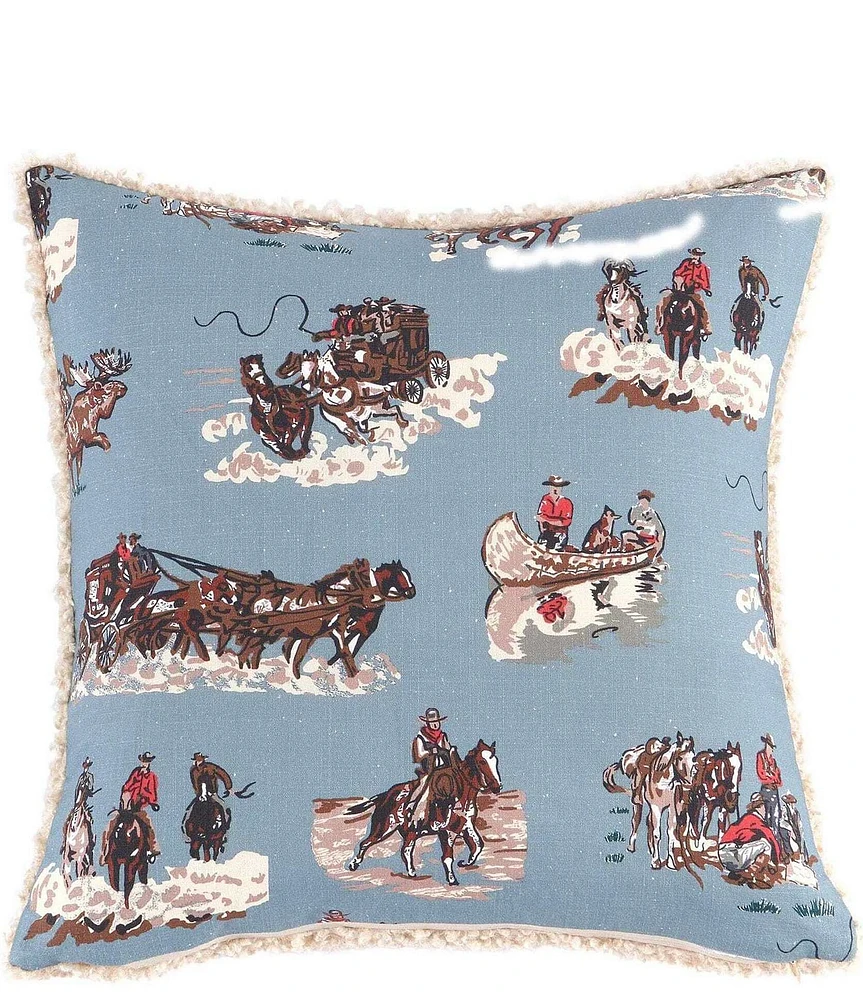 HiEnd Accents x Paseo Road Tasha Polizzi Collection Settler Western Teddy Square Pillow
