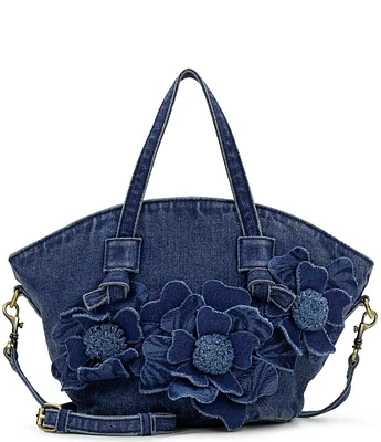 Patricia Nash Corallina Denim Satchel Bag