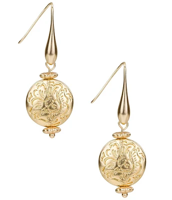 Patricia Nash Etched Bead Drop Earrings