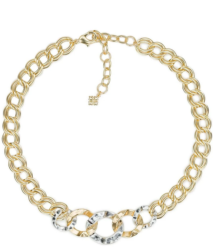Patricia Nash Hammered Link Chain Necklace