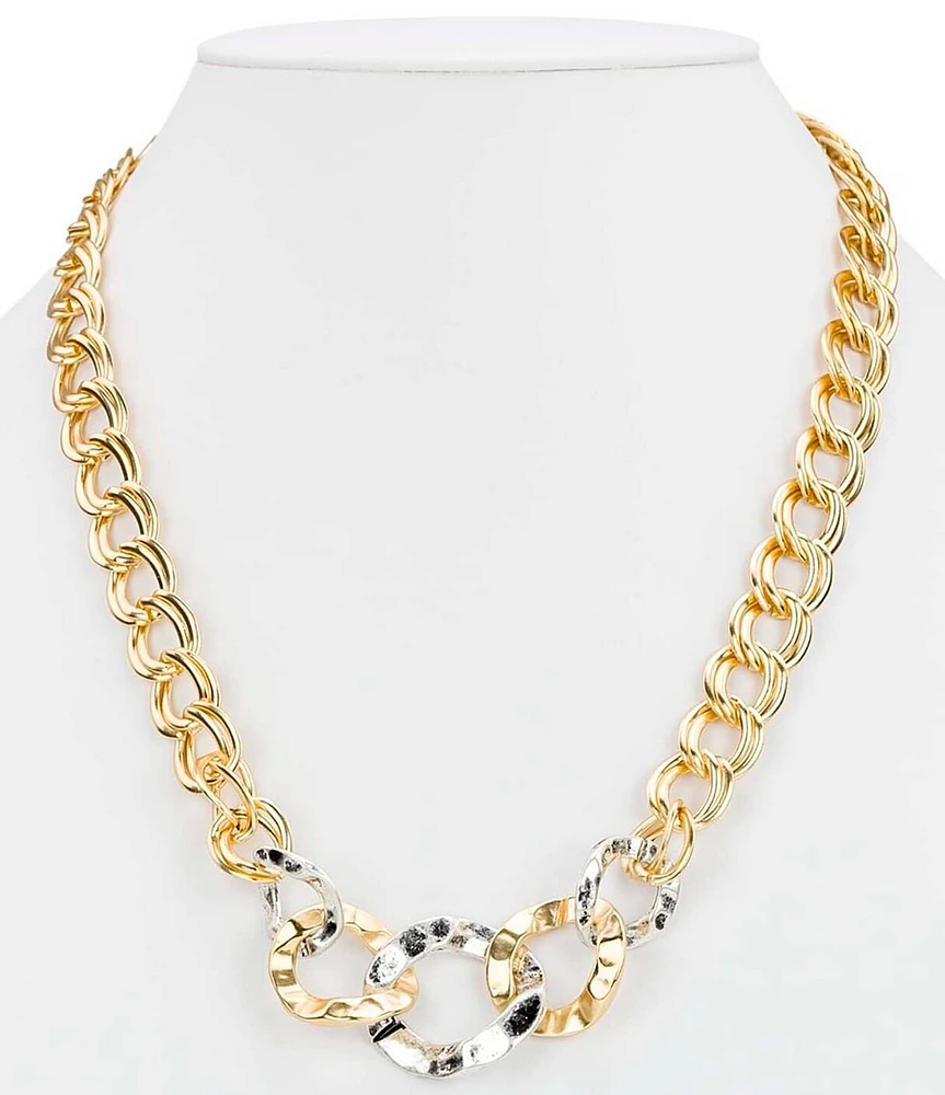 Patricia Nash Hammered Link Chain Necklace