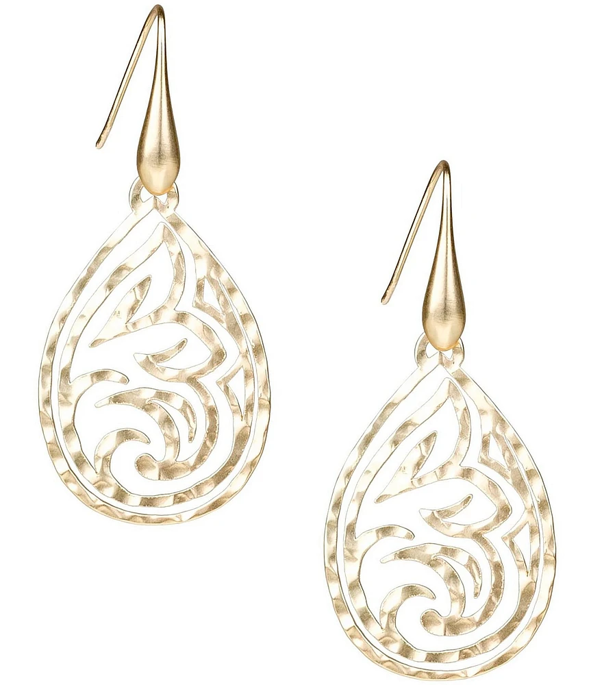 Patricia Nash Openwork Teardrop Orbital Drop Earrings