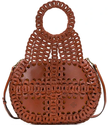 Patricia Nash Pisticci Woven Leather Satchel Bag