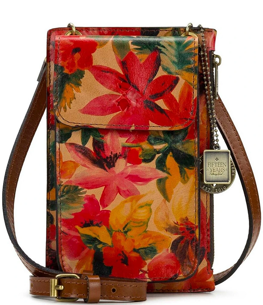 Patricia Nash Spring Multi Chiavella Leather Phone Crossbody Bag