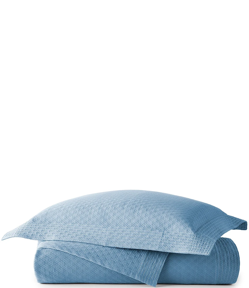 Peacock Alley Alyssa Diamond Patterned Matelasse Cotton Coverlet