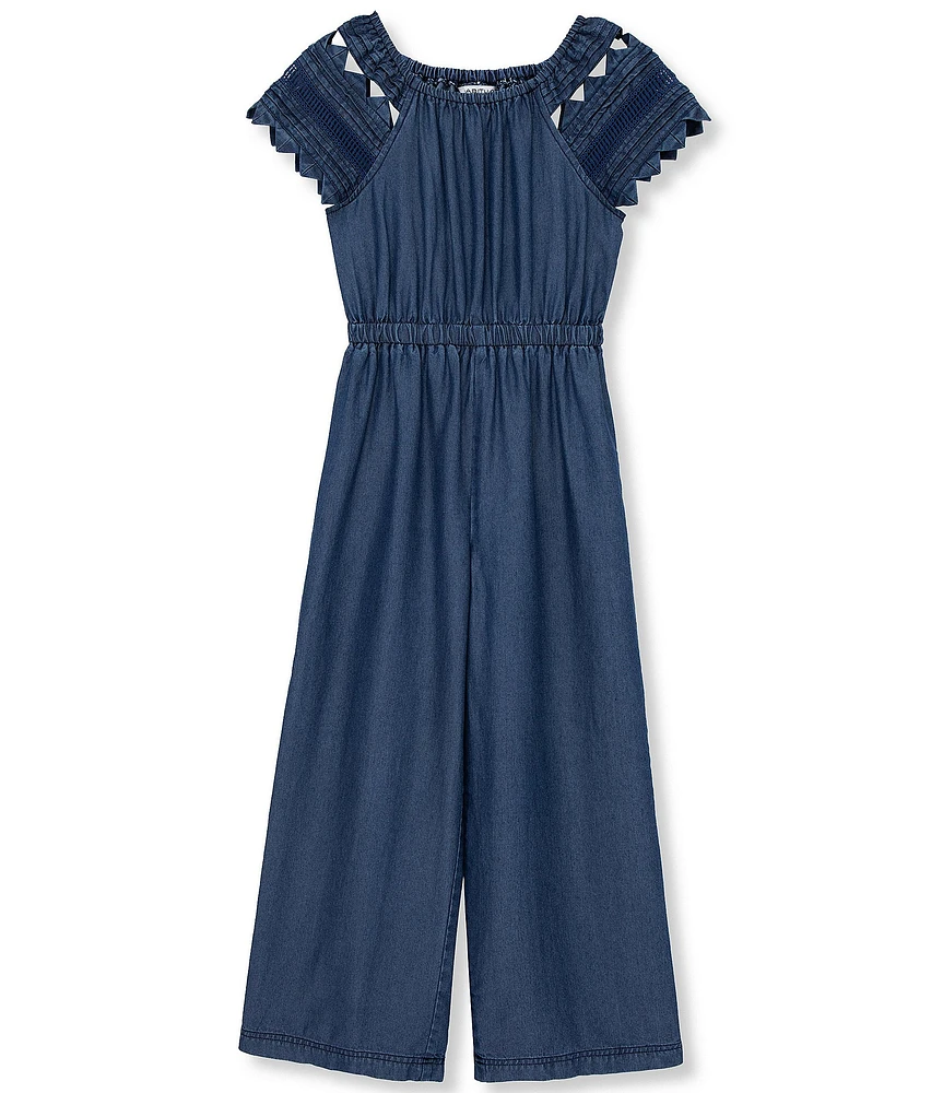 Peek Big Girls 7-16 Novelty-Sleeve Wide-Leg Jumpsuit