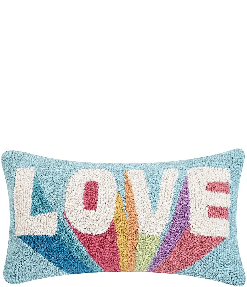 Peking Handicraft 3D Love Hooked Wool Pillow