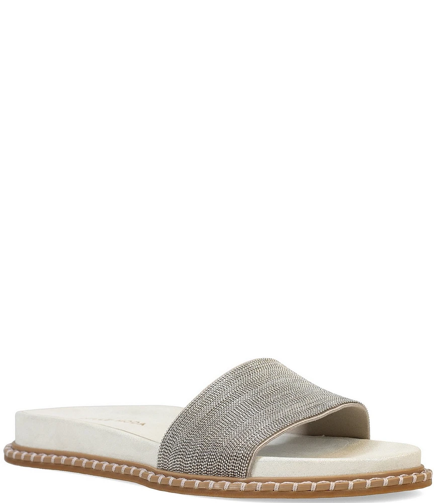 Pelle Moda Nyra Shimmer Flat Sandals