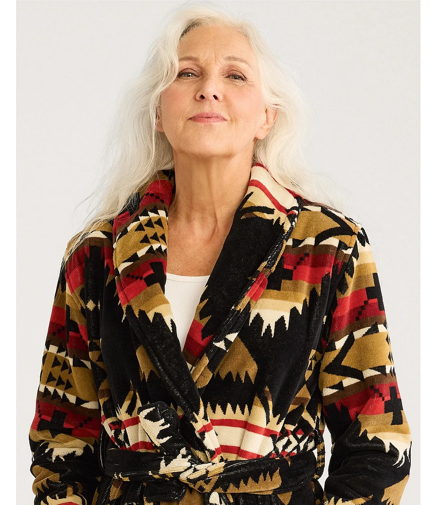 Pendleton Nehalem Cotton Terry Velour Cozy Long Robe