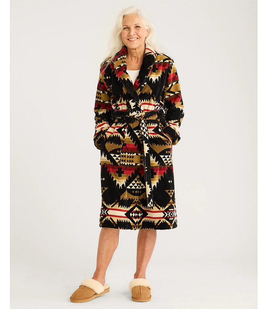 Pendleton Nehalem Cotton Terry Velour Cozy Long Robe