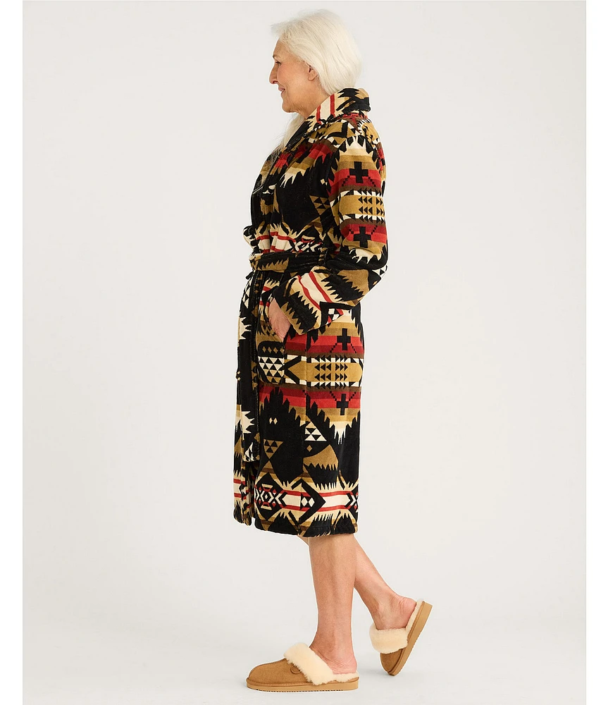 Pendleton Nehalem Cotton Terry Velour Cozy Long Robe