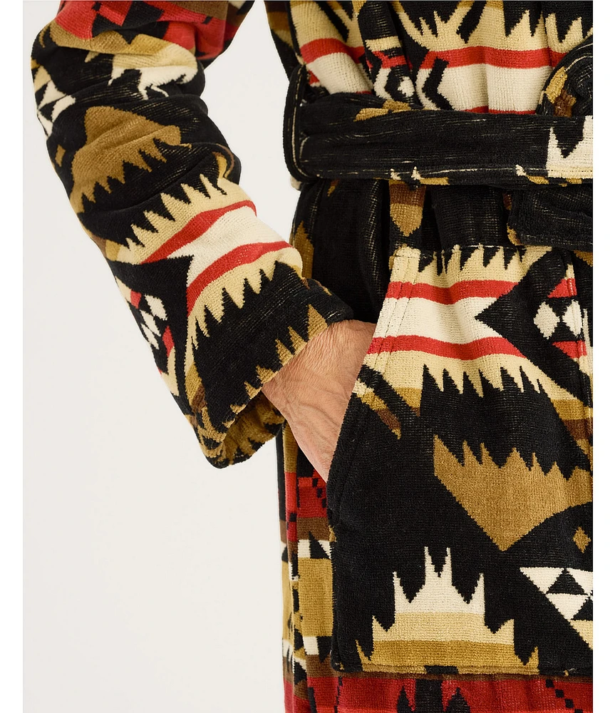 Pendleton Nehalem Cotton Terry Velour Cozy Long Robe
