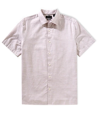 Perry Ellis Big & Tall Cotton Dobby Short Sleeve Woven Shirt