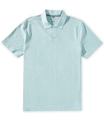 Perry Ellis Big & Tall Seersucker Short Sleeve Polo Shirt