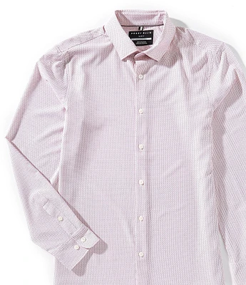 Perry Ellis Big & Tall Slim Fit Performance Stretch Float Pattern Long Sleeve Woven Shirt