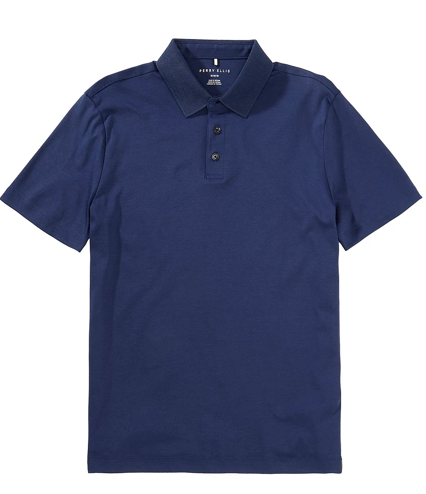 Polo Shirt Polo Blue Dillards Dillard Silk Touch Polo Dillard