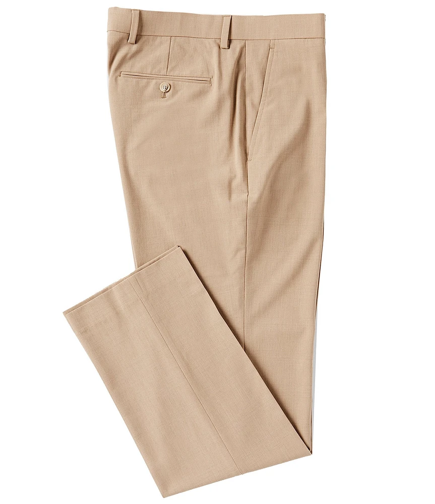 Perry Ellis Premium Tailored Flat Front Glen Plaid Pattern Dress Pants