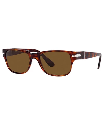 Persol Men's PO3288S Havana 55mm Square Polarized Sunglasses