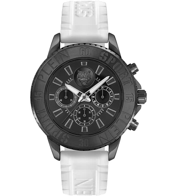 Philipp Plein Men's Glam Chronograph Metal Silicone Strap Watch