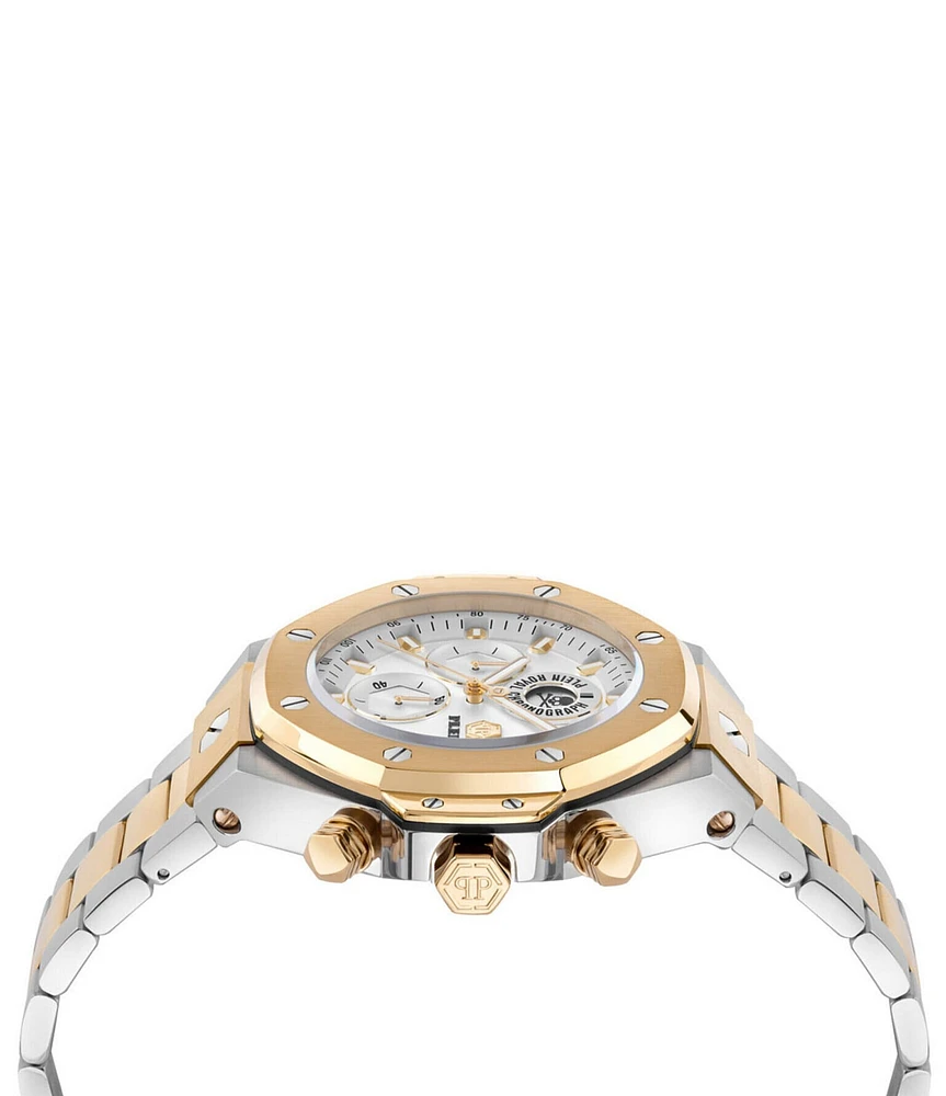 Philipp Plein Men's Plein Royal Chronograph Two Tone Stainless Steel Bracelet Watch