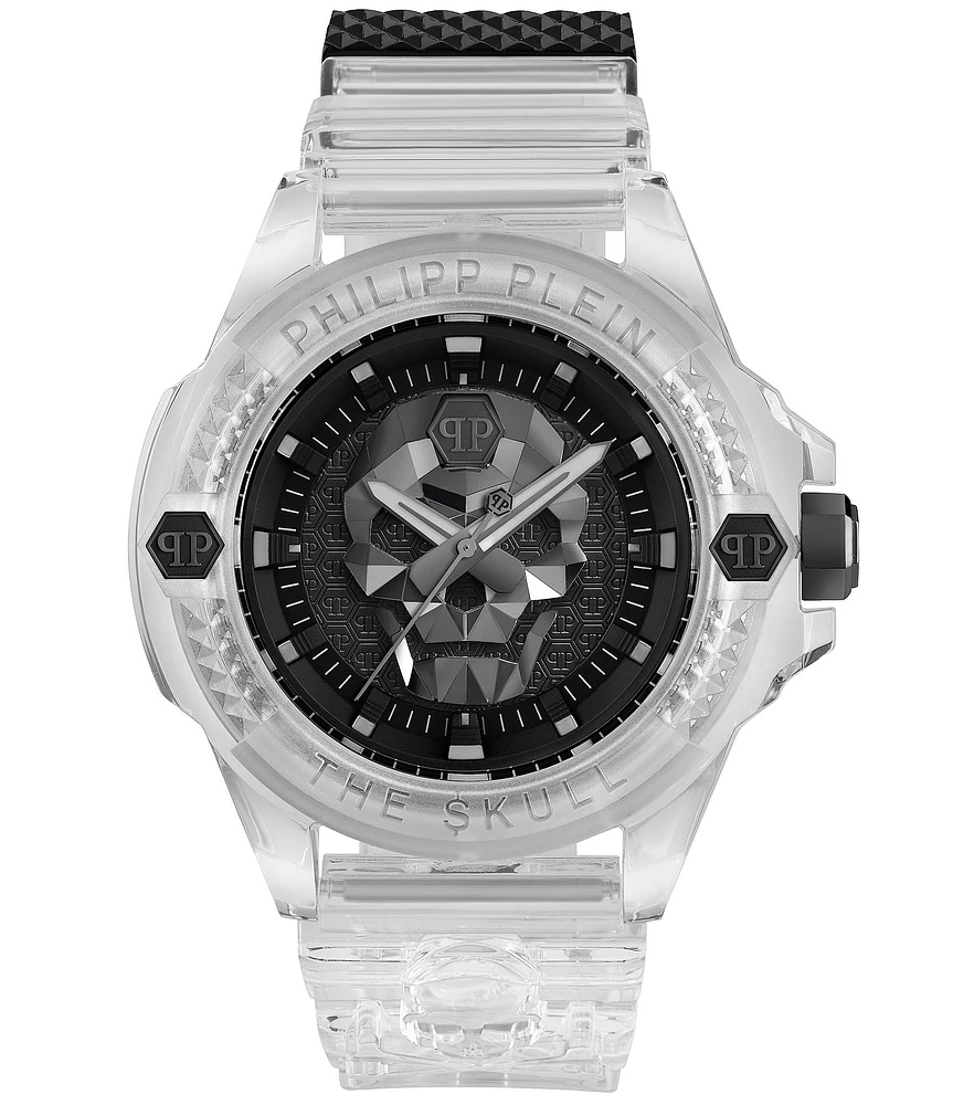 Philipp Plein Men's The Kull Synthetic Quartz Analog Grey Silicone Strap Watch