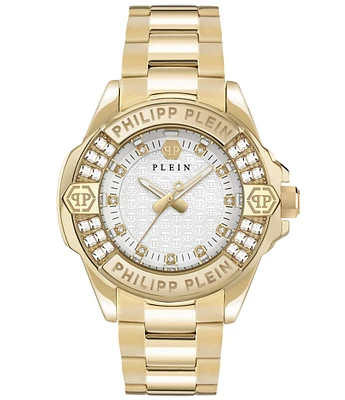 Philipp Plein Women's Plein Majesty Analog Gold Tone Stainless Steel Bracelet Watch