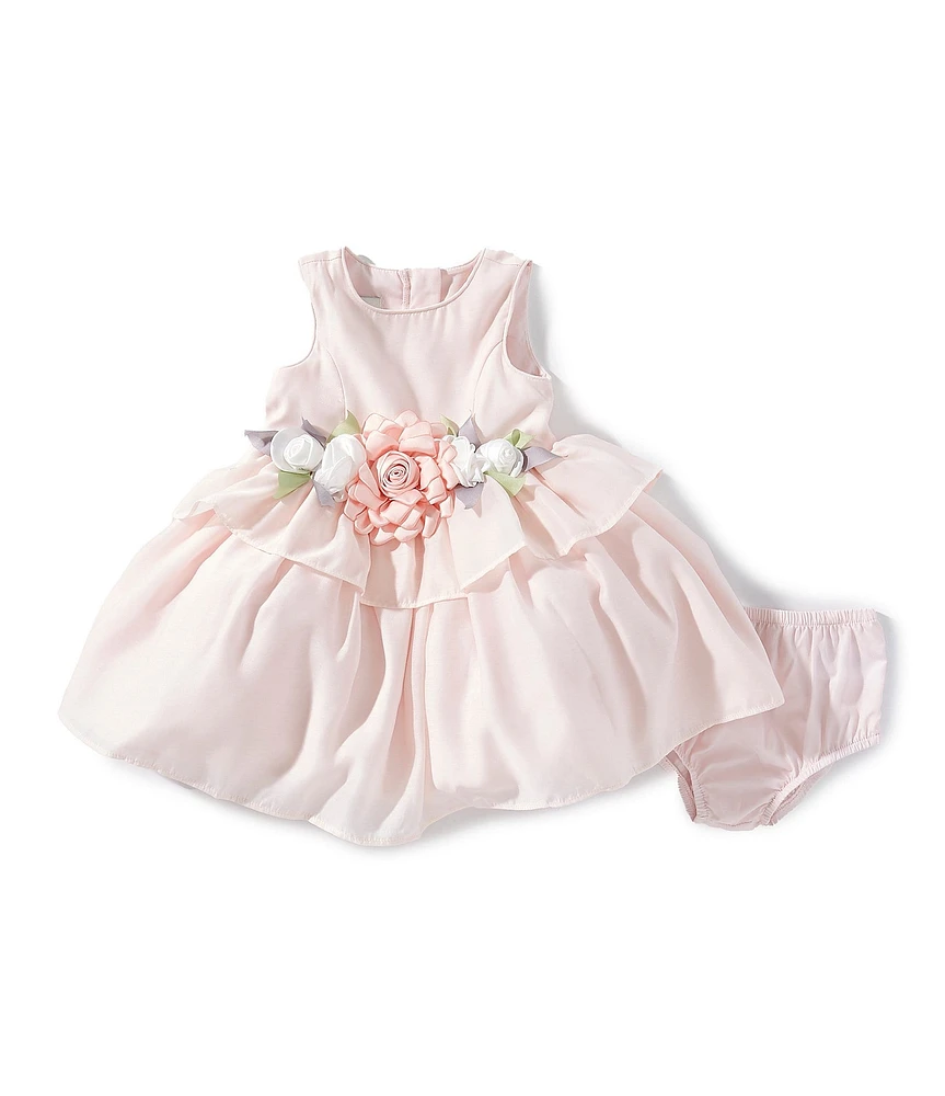 Pippa & Julie Baby Girls Dani Sleeveless Peplum Organza Dress