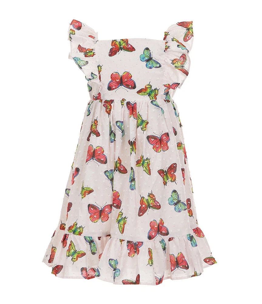 Pippa & Julie Little Girls Butterfly Printed Maxi Sundress