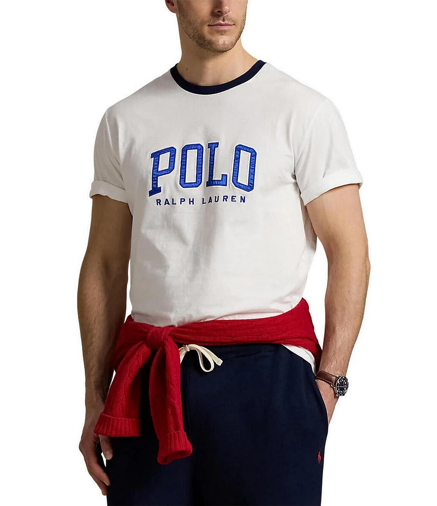 Polo Ralph Lauren Big & Tall Classic Fit Letterman-Logo Graphic Short Sleeve T-Shirt