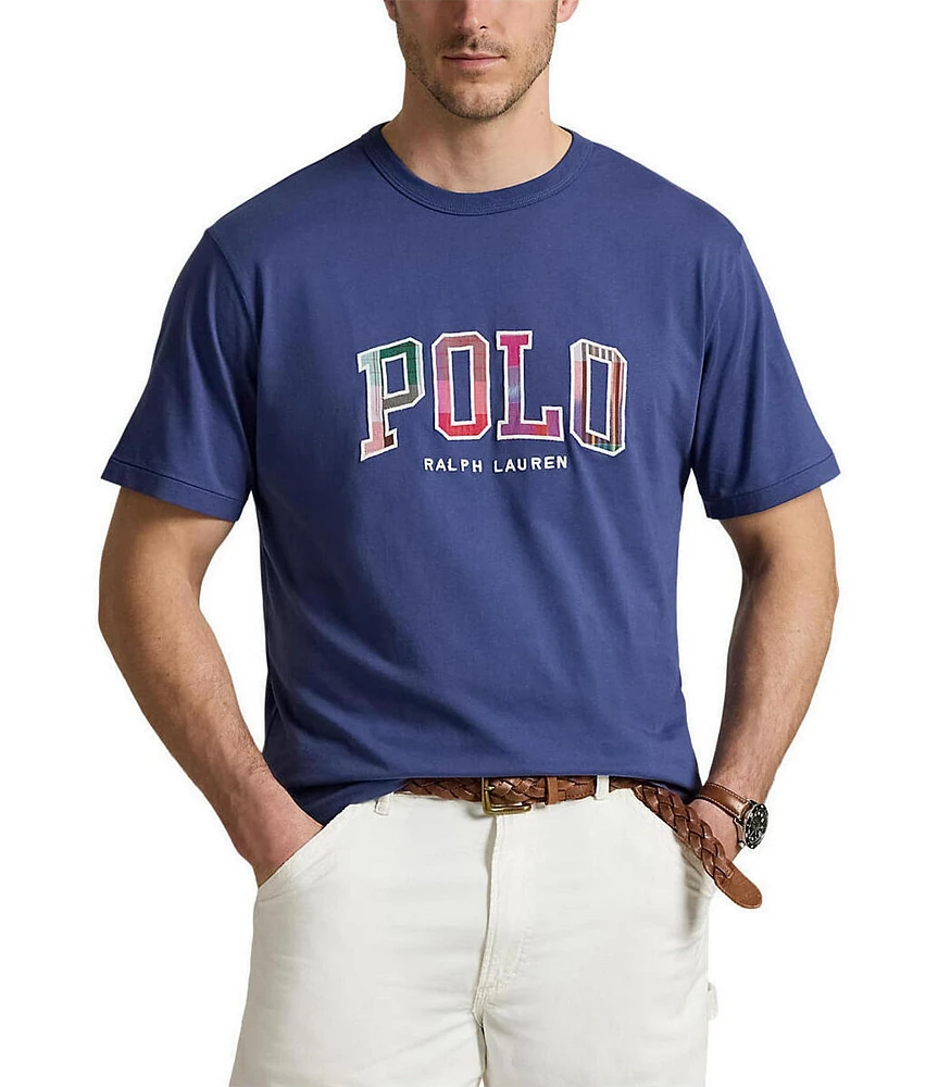 Polo Ralph Lauren Big & Tall Classic Fit Madras-Logo Jersey Short Sleeve T-Shirt