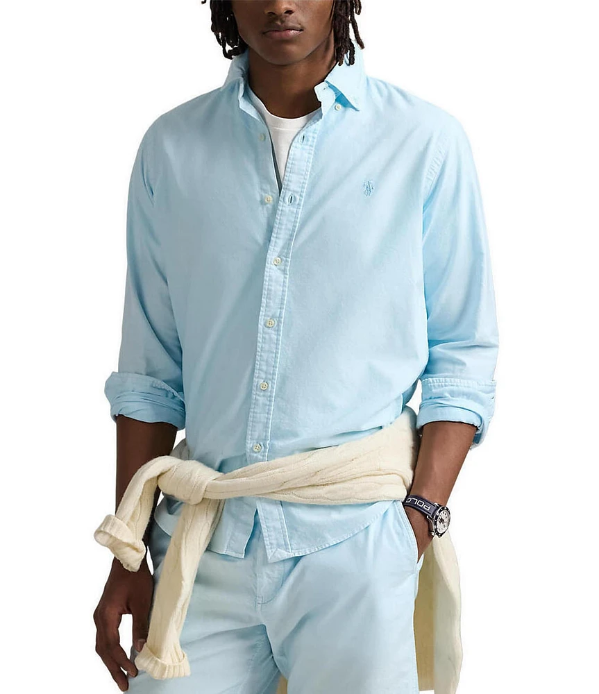 Polo Ralph Lauren Big & Tall Classic Fit Mineral-Dyed Oxford Long Sleeve Woven Shirt