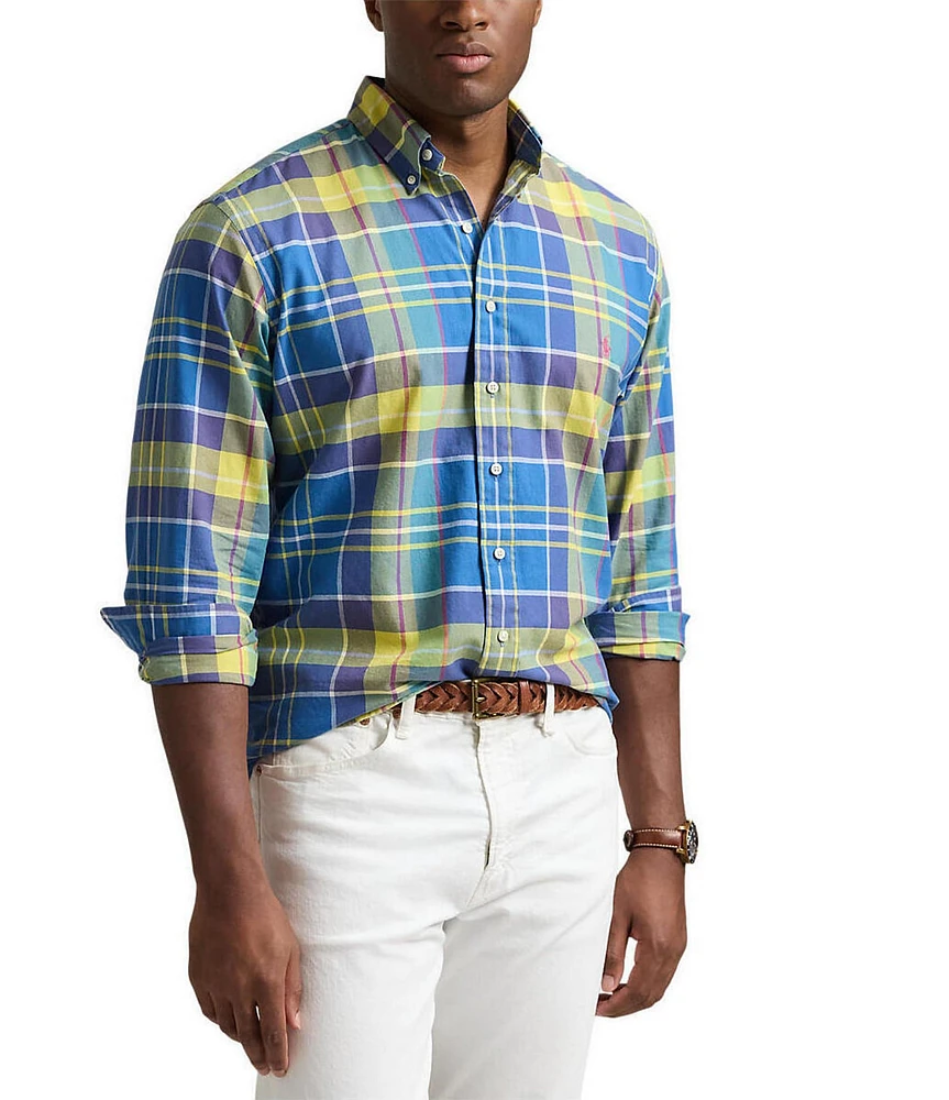 Polo Ralph Lauren Big & Tall Classic-Fit Plaid Oxford Long Sleeve Woven Shirt