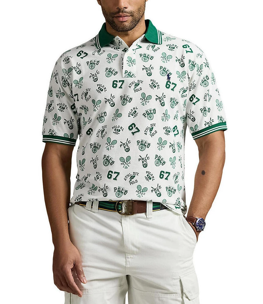 Polo Ralph Lauren Big & Tall Classic Fit Printed Mesh Short Sleeve Polo Shirt
