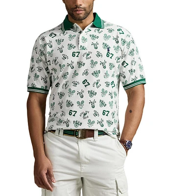 Polo Ralph Lauren Big & Tall Classic Fit Printed Mesh Short Sleeve Polo Shirt