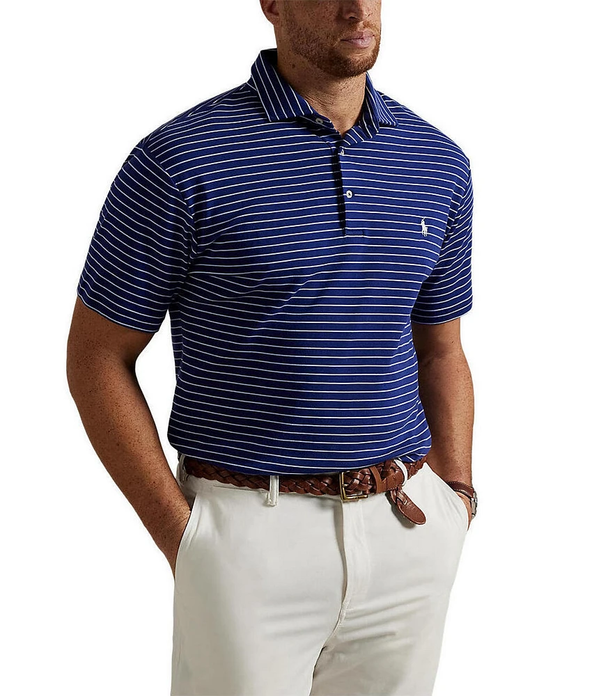 Polo Ralph Lauren Big & Tall Classic Fit Soft Cotton Stripe Short Sleeve Polo Shirt
