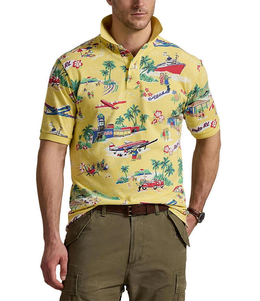 Polo Ralph Lauren Big & Tall Classic Fit Summer Holiday Polo Bear Mesh Short Sleeve Polo Shirt